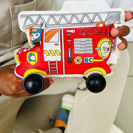 Ara creative Ara Creative | Opblaasbare kleurplaten | Politie & Brandweer met licht