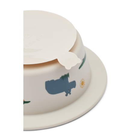 Liewood Liewood | Peony Printed Suction Bowl 2-Pack | Safari sandy mix