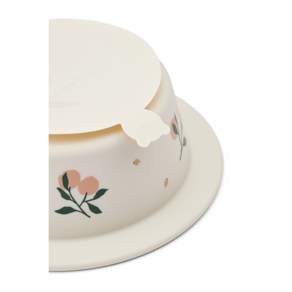 Liewood Liewood | Peony Printed Suction Bowl 2-Pack | Peach / Sea shell