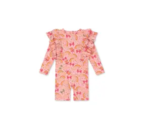 Konges Sløjd Konges Sløjd | Manuca Frill Onesie Grs | Rainbow Bow Konges Sløjd Konges Sløjd | Manuca Frill Onesie Grs | Rainbow Bow