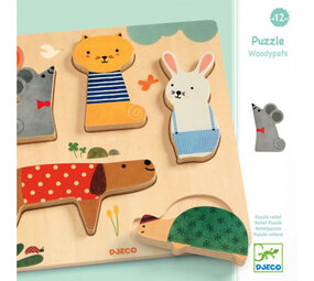 Djeco Djeco | Houten Puzzel | Huisdieren Woodypets Djeco Djeco | Houten Puzzel | Huisdieren Woodypets