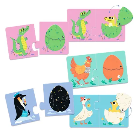 Djeco Djeco | Puzzel Duo | Grappige eieren
