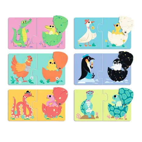 Djeco Djeco | Puzzel Duo | Grappige eieren