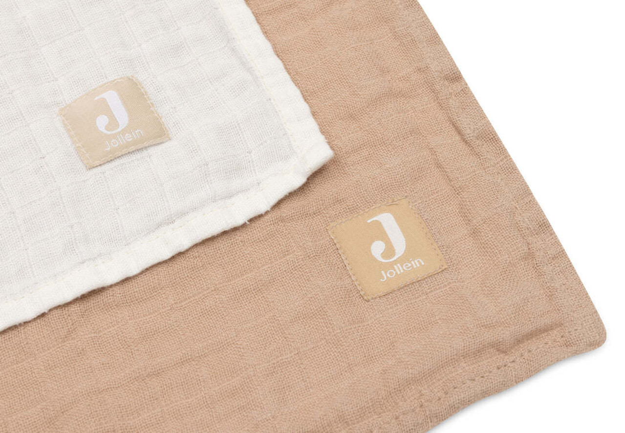 Jollein Jollein | Hydrofiele Doek Large 115x115cm | Biscuit/Ivory 2 pack Jollein Jollein | Hydrofiele Doek Large 115x115cm | Biscuit/Ivory 2 pack