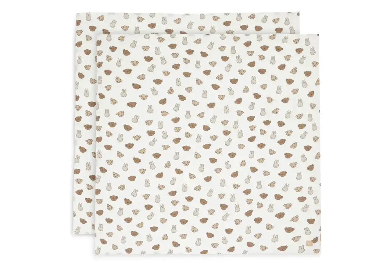 Jollein Jollein | Hydrofiele Doek Large 115x115cm | Miffy and Friends 2 pack Jollein Jollein | Hydrofiele Doek Large 115x115cm | Miffy and Friends 2 pack