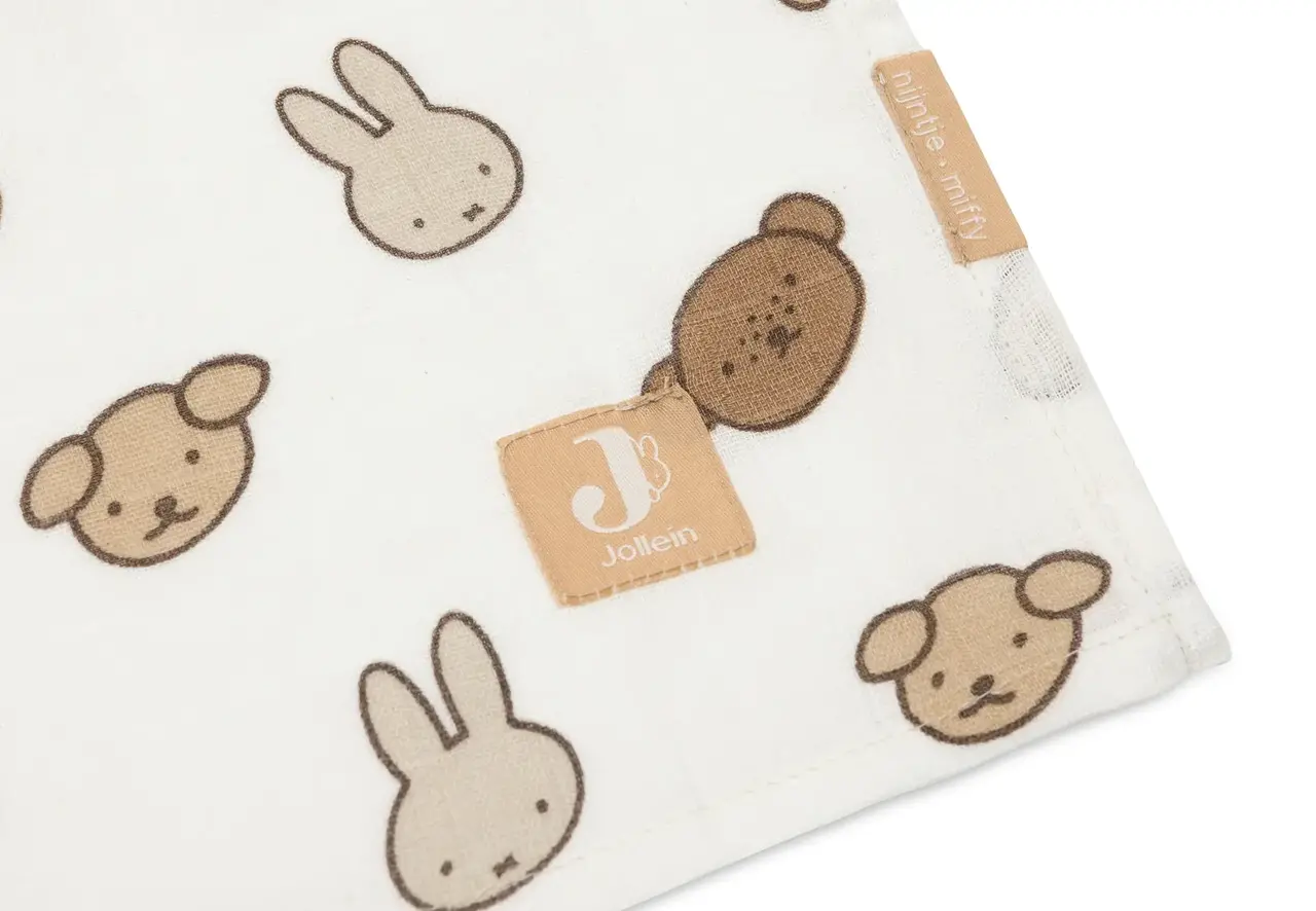 Jollein Jollein | Hydrofiele Doek Large 115x115cm | Miffy and Friends 2 pack Jollein Jollein | Hydrofiele Doek Large 115x115cm | Miffy and Friends 2 pack