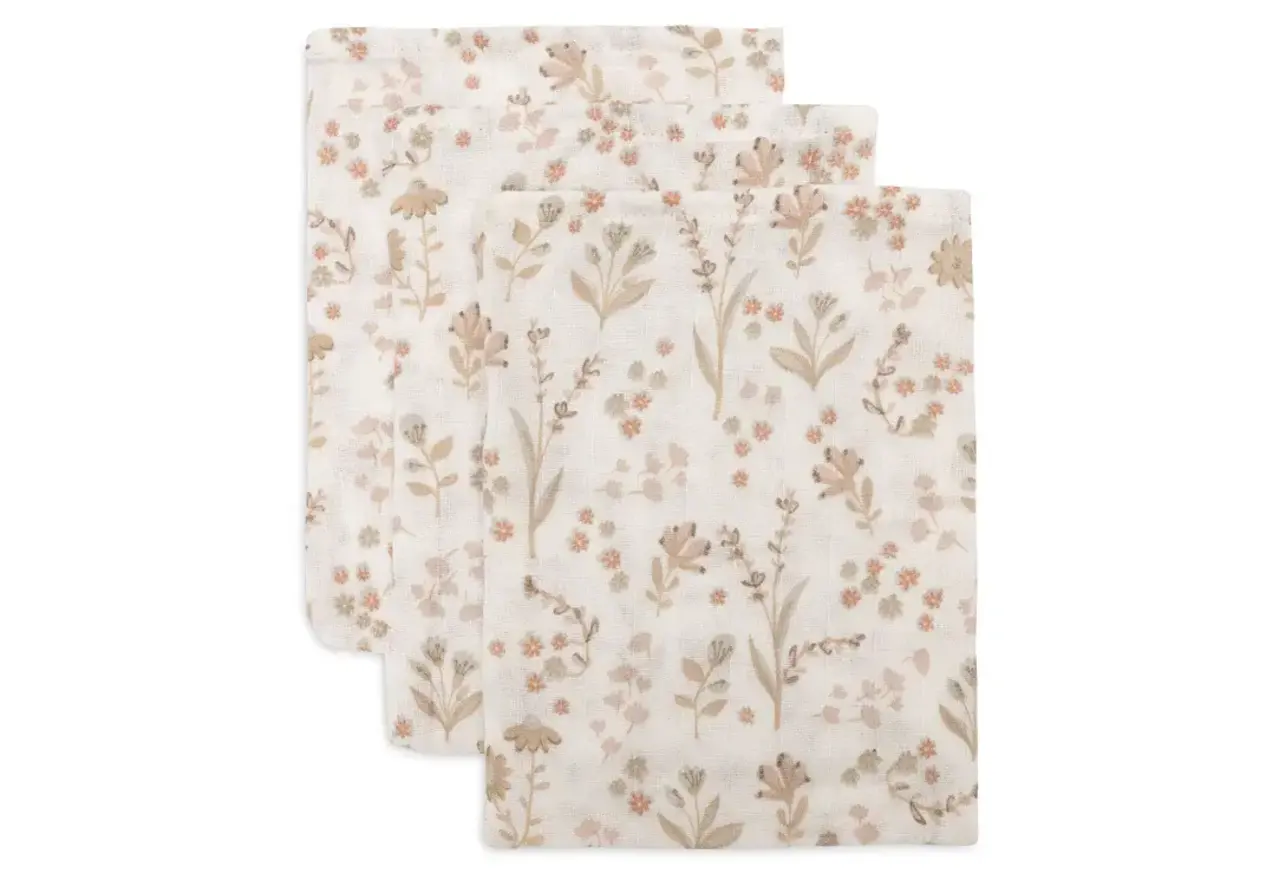 Jollein Jollein | Hydrofiel Washandje 15x20cm | Bloomy 3 pack Jollein Jollein | Hydrofiel Washandje 15x20cm | Bloomy 3 pack