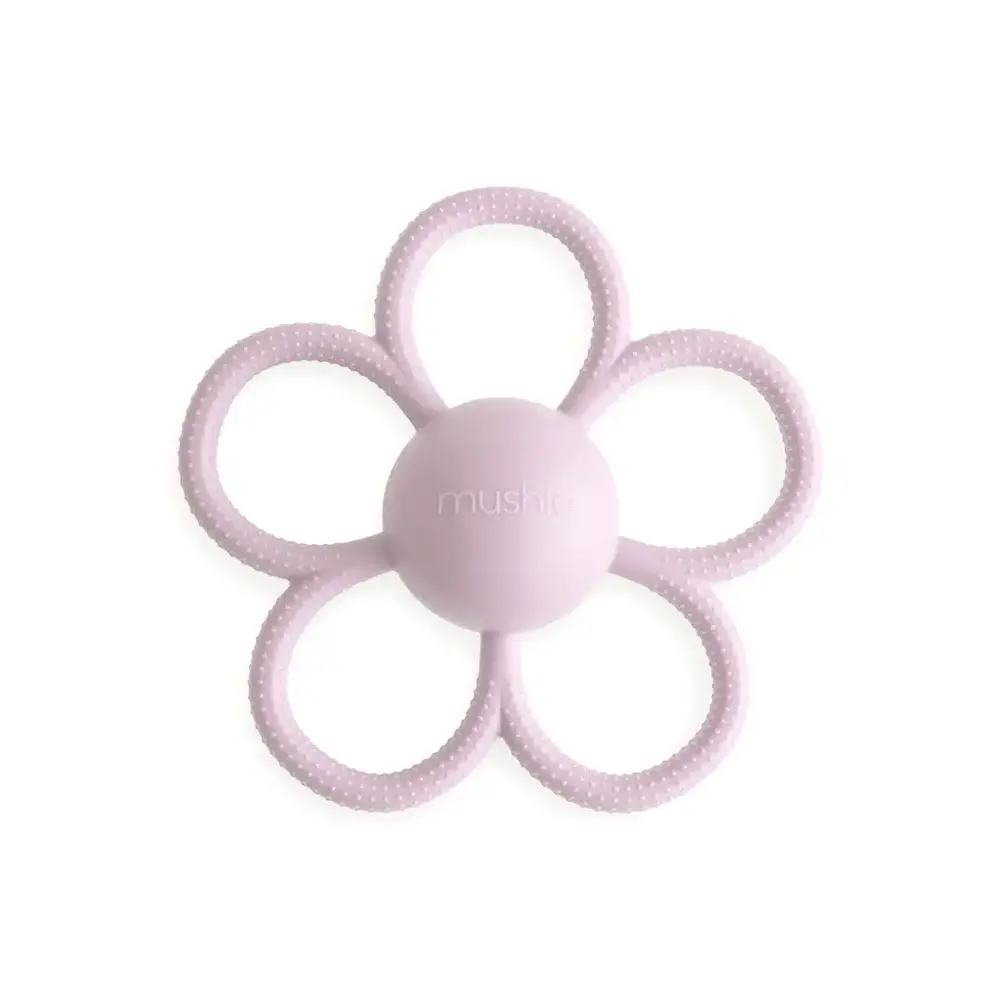 Mushie Mushie |  Rattle daisy teether | Soft Lilac Mushie Mushie |  Rattle daisy teether | Soft Lilac