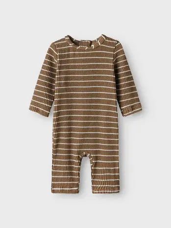Lil ' Atelier Lil'Atelier | NBMFREDO LS UV SUIT LIL | Shitake Lil ' Atelier Lil'Atelier | NBMFREDO LS UV SUIT LIL | Shitake