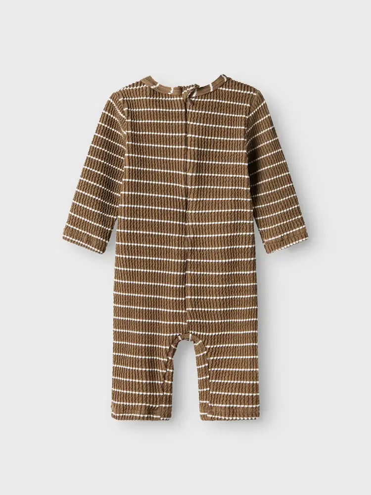 Lil ' Atelier Lil'Atelier | NBMFREDO LS UV SUIT LIL | Shitake Lil ' Atelier Lil'Atelier | NBMFREDO LS UV SUIT LIL | Shitake