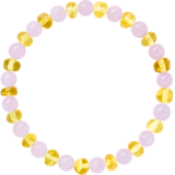 Barnsteen Barnsteen | Armband |  Glimmend | Baroque Lemon Rose Quartz | 19 cm Barnsteen Barnsteen | Armband |  Glimmend | Baroque Lemon Rose Quartz | 19 cm