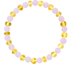 Barnsteen Barnsteen | Armband |  Glimmend | Baroque Lemon Rose Quartz | 19 cm Barnsteen Barnsteen | Armband |  Glimmend | Baroque Lemon Rose Quartz | 19 cm