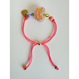 By Melo By Melo | Armbandje liefde roze (touw) By Melo By Melo | Armbandje liefde roze (touw)