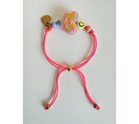 By Melo By Melo | Armbandje liefde roze (touw) By Melo By Melo | Armbandje liefde roze (touw)