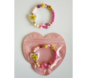 By Melo By Melo | Armbandje Smiley in hartverpakking By Melo By Melo | Armbandje Smiley in hartverpakking