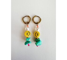 By Melo By Melo | Oorbellen Smiley/Steen Groen By Melo By Melo | Oorbellen Smiley/Steen Groen