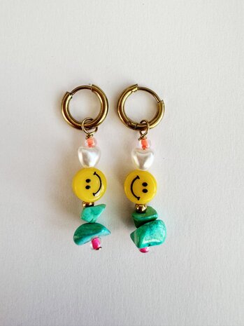 By Melo By Melo | Oorbellen Smiley/Steen Groen By Melo By Melo | Oorbellen Smiley/Steen Groen