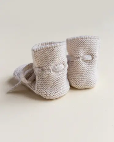 Hvid Hvid | Booties 0-9M | Cream Hvid Hvid | Booties 0-9M | Cream