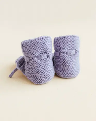 Hvid Hvid | Booties 0-9M | Lilac