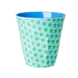 Rice Everyday Magic Rice | Melamine cup Green and Turquoise Star Print | Medium 250ml Rice Everyday Magic Rice | Melamine cup Green and Turquoise Star Print | Medium 250ml