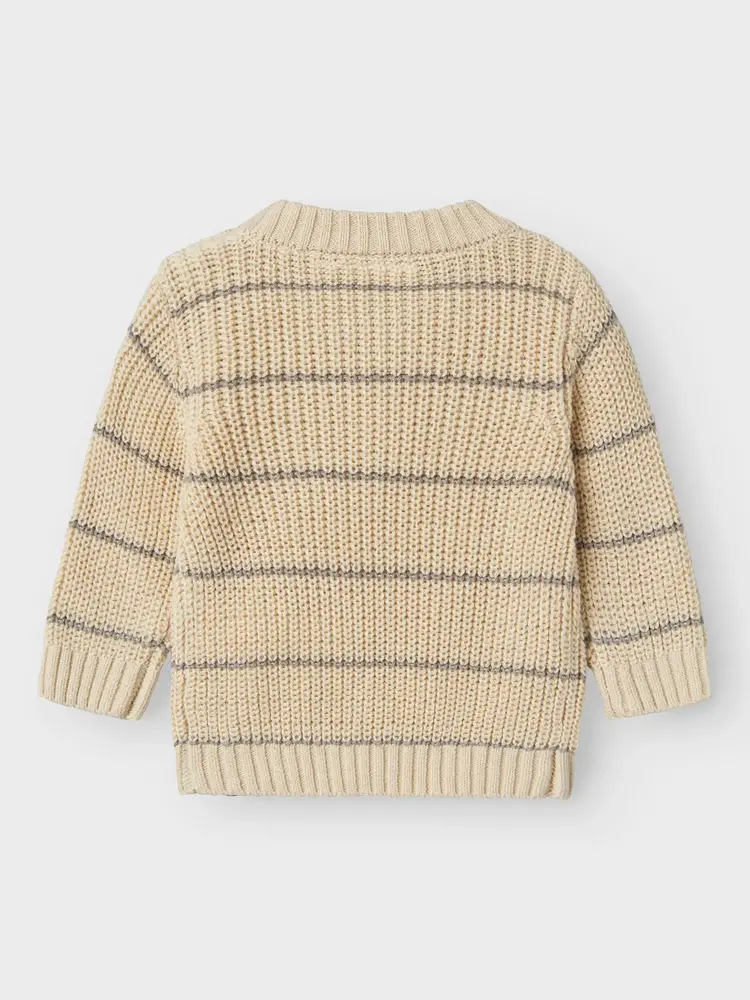 Lil ' Atelier Lil ' Atelier | NBMEMLEN LS KNIT STRIPE LIL | Turtledove Lil ' Atelier Lil ' Atelier | NBMEMLEN LS KNIT STRIPE LIL | Turtledove
