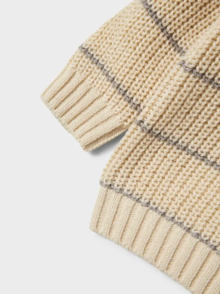 Lil ' Atelier Lil ' Atelier | NBMEMLEN LS KNIT STRIPE LIL | Turtledove Lil ' Atelier Lil ' Atelier | NBMEMLEN LS KNIT STRIPE LIL | Turtledove