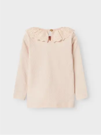 Lil ' Atelier Lil ' Atelier | NMFKIRA LS SLIM TOP LIL | Silver Peony