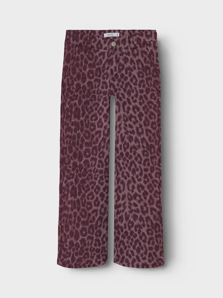 Name it Name it | NKFROSE WIDE LEO TWILL PANTS 4002-TD | Burgundy LEO