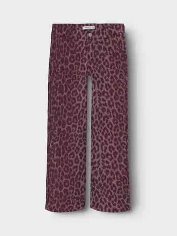 Name it Name it | NKFROSE WIDE LEO TWILL PANTS 4002-TD | Burgundy LEO