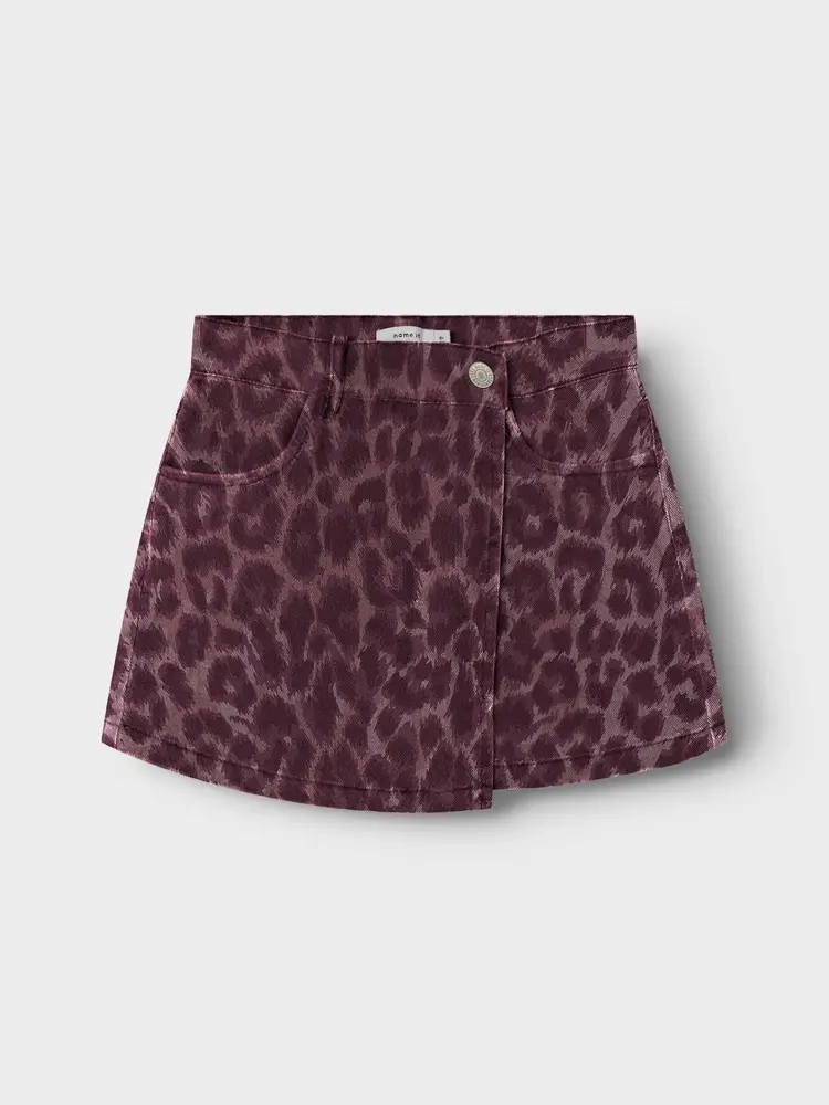 Name it Name it | NKFLEO TWILL SKORT 4002-TD | Burgundy LEO Name it Name it | NKFLEO TWILL SKORT 4002-TD | Burgundy LEO