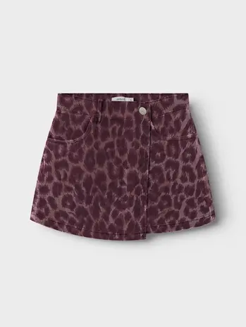 Name it Name it | NKFLEO TWILL SKORT 4002-TD | Burgundy LEO Name it Name it | NKFLEO TWILL SKORT 4002-TD | Burgundy LEO