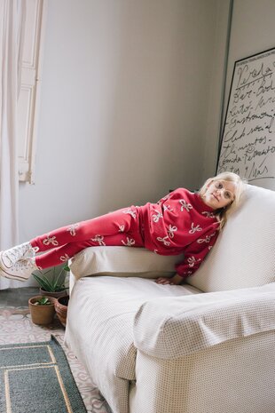 Lötiekids Lötiekids | Bows Leggings | Red Lötiekids Lötiekids | Bows Leggings | Red