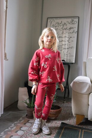 Lötiekids Lötiekids | Bows Leggings | Red Lötiekids Lötiekids | Bows Leggings | Red