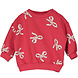 Lötiekids Lötiekids | Bows Red Sweatshirt | Red Lötiekids Lötiekids | Bows Red Sweatshirt | Red