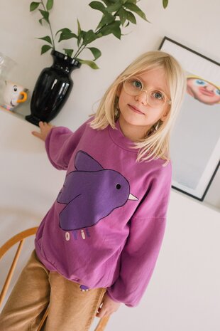 Lötiekids | Flowing Bird Sweatshirt | Fucsia