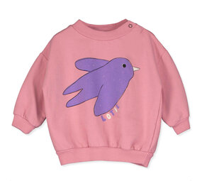 Lötiekids Lötiekids | Flowing Bird Baby Sweatshirt | Rose Lötiekids Lötiekids | Flowing Bird Baby Sweatshirt | Rose