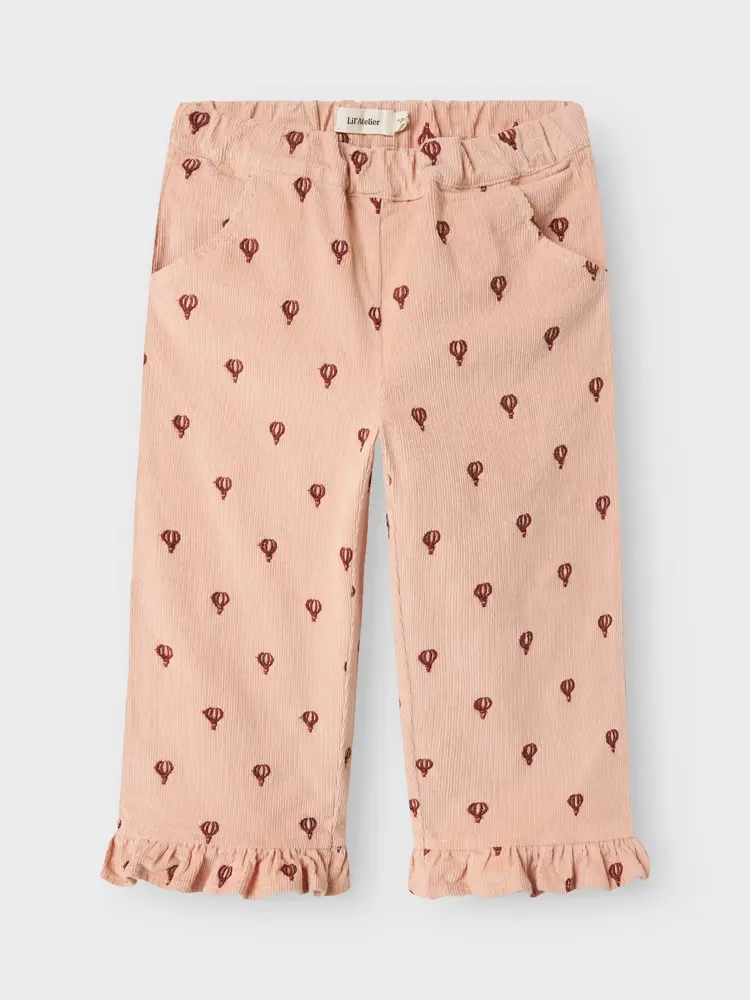 Lil ' Atelier Lil ' Atelier | NMFNELLY CORD STRAIGHT PANT 4945-HC LIL | Cameo Rose EMB