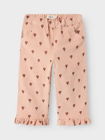 Lil ' Atelier Lil ' Atelier | NMFNELLY CORD STRAIGHT PANT 4945-HC LIL | Cameo Rose EMB