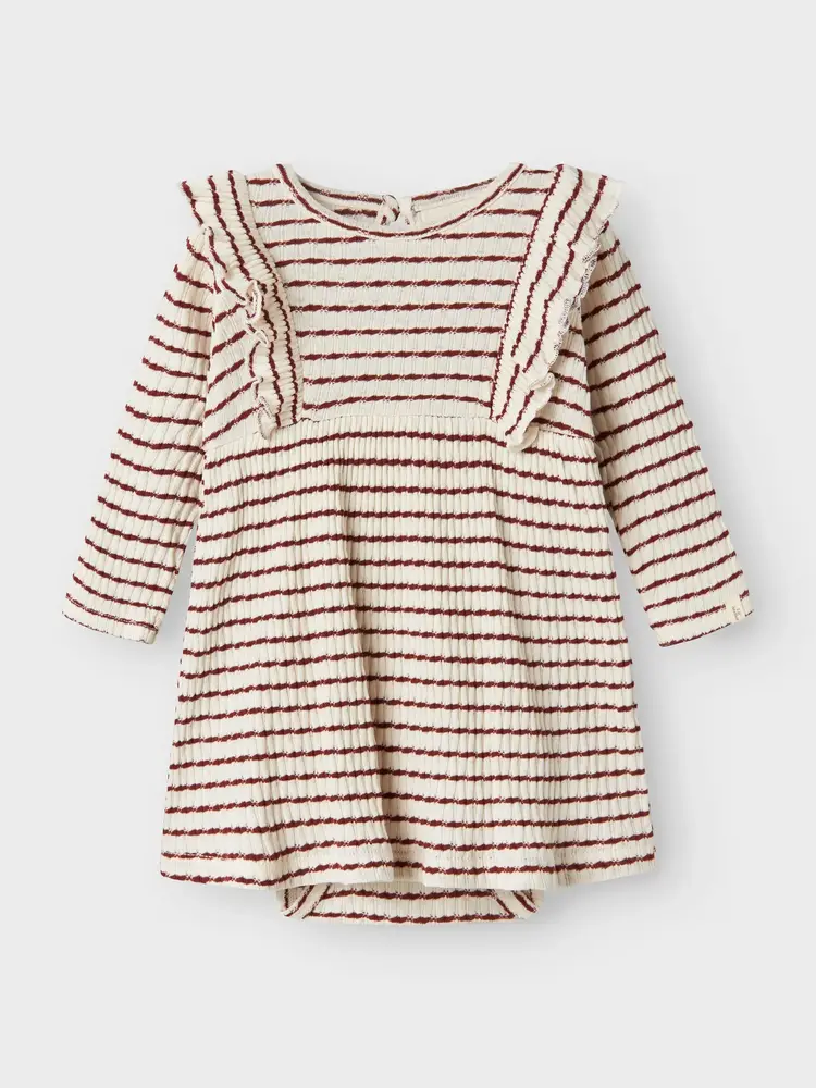 Lil ' Atelier Lil ' Atelier | NBFOSOPHIA LS BODY DRESS LIL | Hot Chocolate