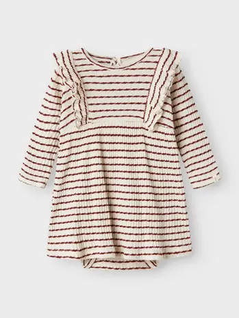 Lil ' Atelier Lil ' Atelier | NBFOSOPHIA LS BODY DRESS LIL | Hot Chocolate