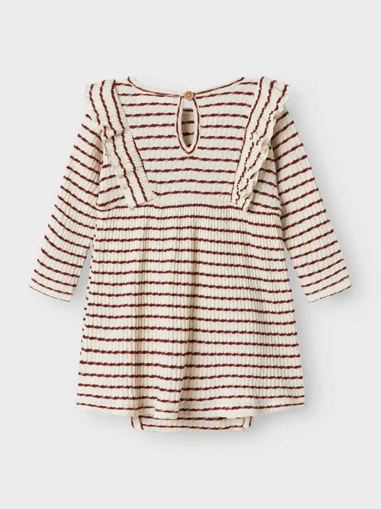 Lil ' Atelier Lil ' Atelier | NBFOSOPHIA LS BODY DRESS LIL | Hot Chocolate