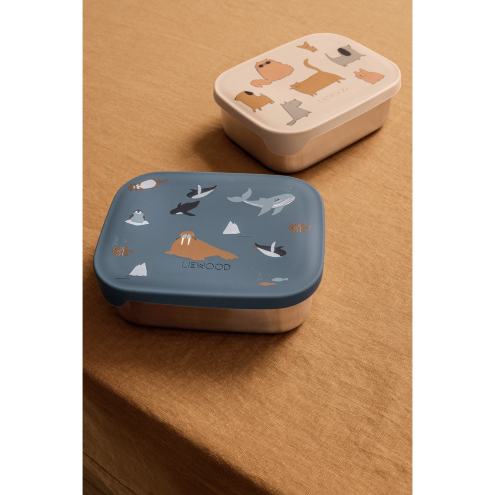 Liewood Liewood | Arthur Printed Lunchbox | Arctic Sea /  Ocean view Liewood Liewood | Arthur Printed Lunchbox | Arctic Sea /  Ocean view