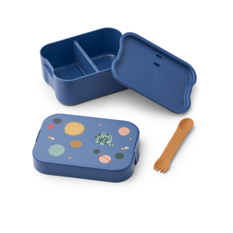Liewood Liewood | Chelsey Printed Lunchbox Set  | Universe / Classic navy Liewood Liewood | Chelsey Printed Lunchbox Set  | Universe / Classic navy