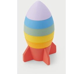 Tickit | Silisoft Stapelbare Raket | Regenboog Tickit | Silisoft Stapelbare Raket | Regenboog