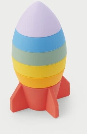 Tickit | Silisoft Stapelbare Raket | Regenboog