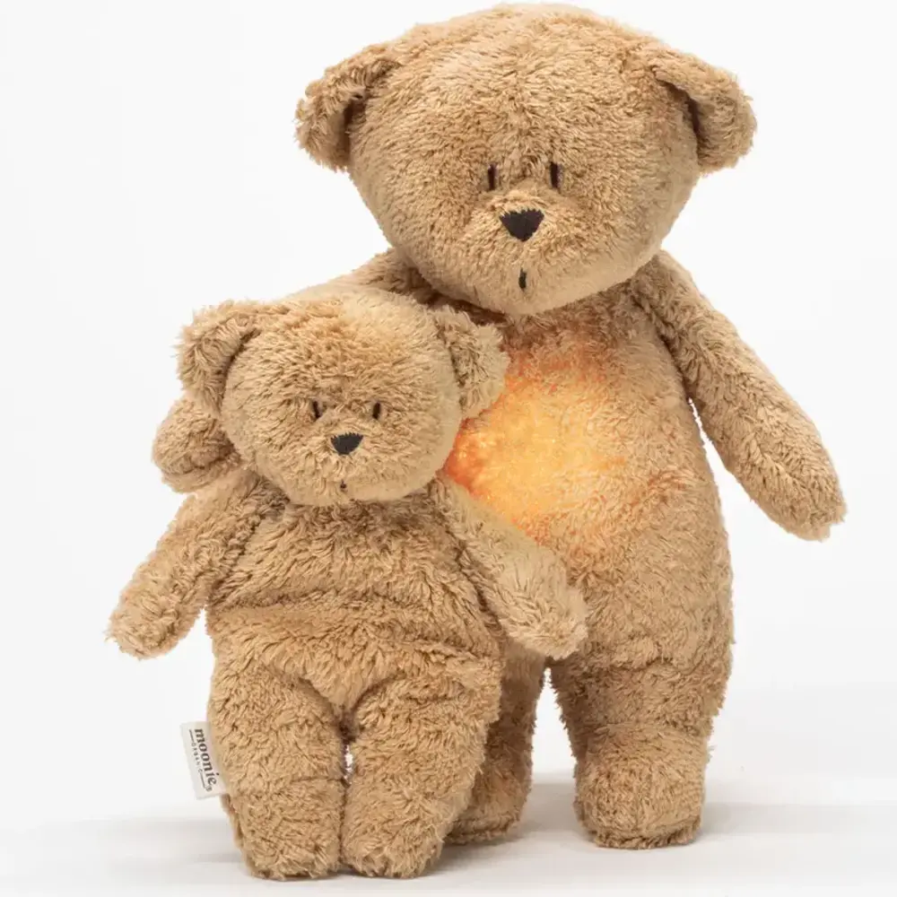 Moonie Moonie | Sensorische knuffelbeer | Cappuccino | 21 cm