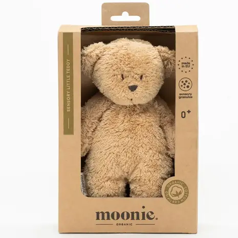 Moonie Moonie | Sensorische knuffelbeer | Cappuccino | 21 cm