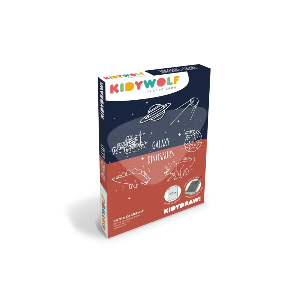 Kidywolf Kidywolf | Refill Kidydraw mini | Dinosaurussen & Sterrenstelsel