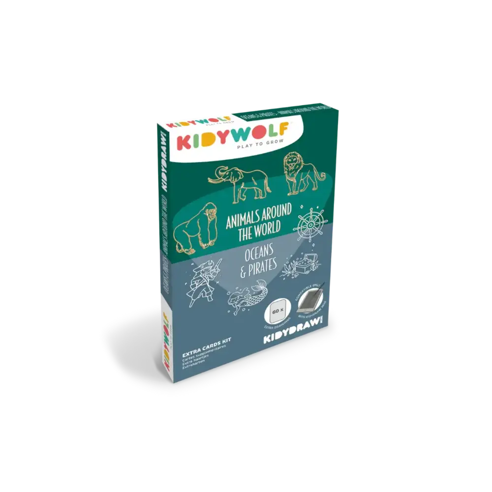 Kidywolf Kidywolf | Refill Kidydraw mini | Dieren over de hele wereld & Oceaan en piraten