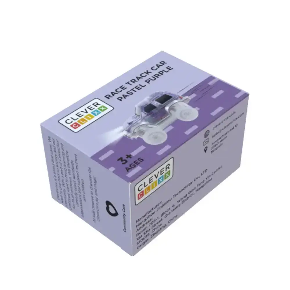 Cleverclixx Cleverclixx | Race Track Car |  Pastel Purple